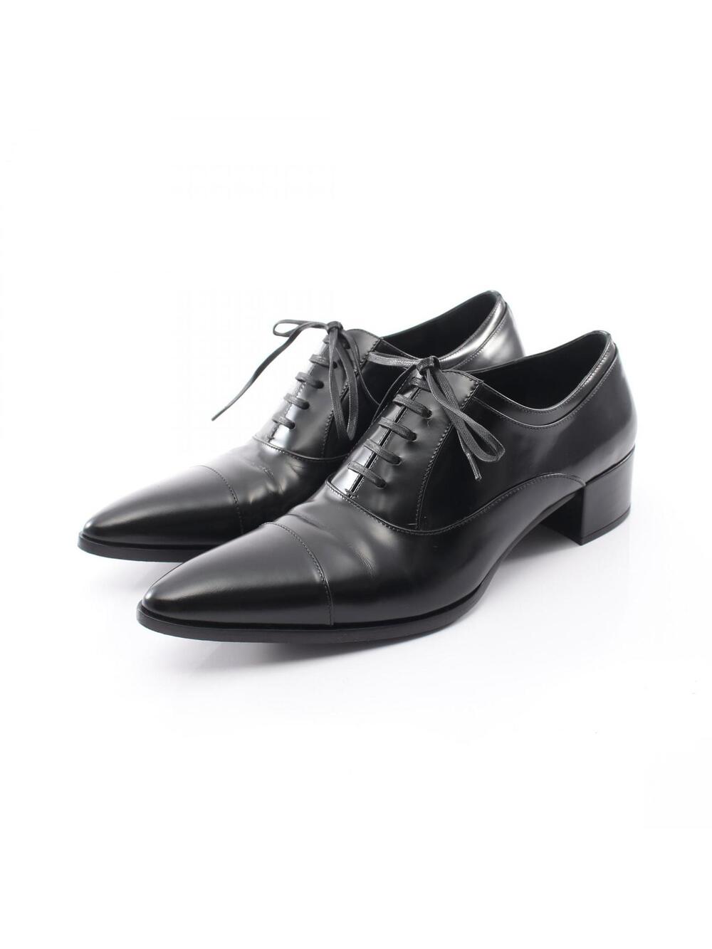 Prada Heel Loafers Shoes Leather Black #362889P36B